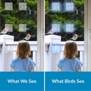 Bird's Eye View - Clear Etched Bird Deflectors 15cm 4-pack (900sq.cm)