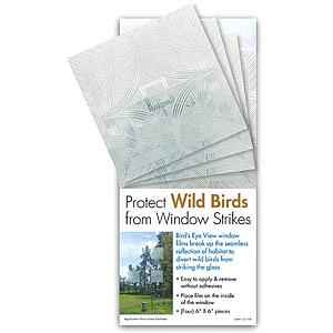 Bird's Eye View - Clear Etched Bird Deflectors 15cm 4-pack