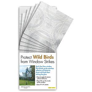 Bird's Eye View - Clear Etched Bird Deflectors 10cm 6-pack
